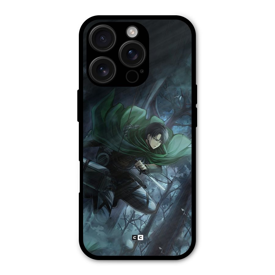 Cool Captain Levi Metal Back Case for iPhone 16 Pro