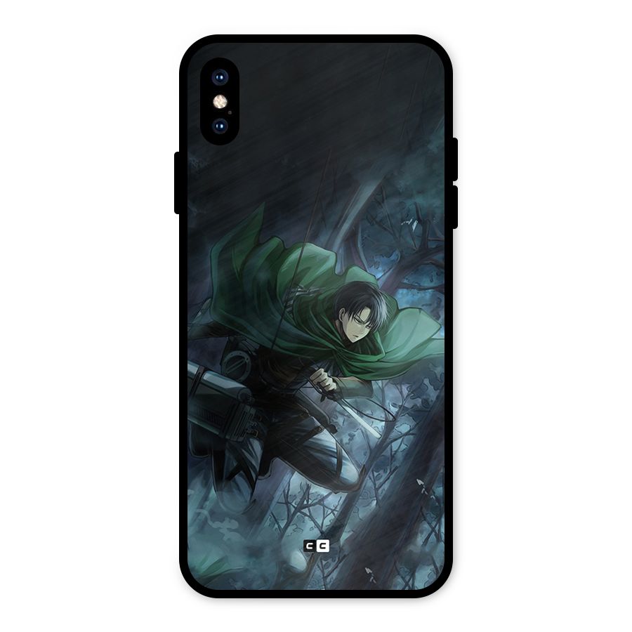 Cool Captain Levi Metal Back Case for iPhone XS Max
