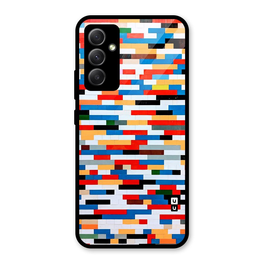 Cool Colors Collage Pattern Art Glass Back Case for Galaxy A34