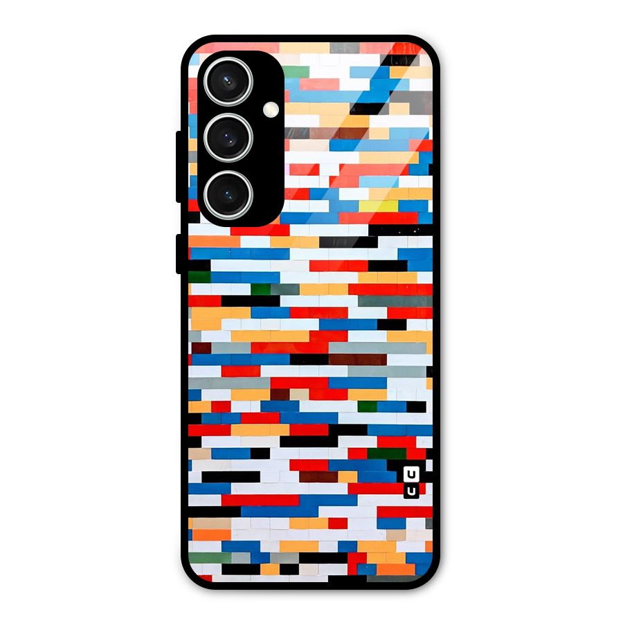 Cool Colors Collage Pattern Art Glass Back Case for Galaxy S23 FE