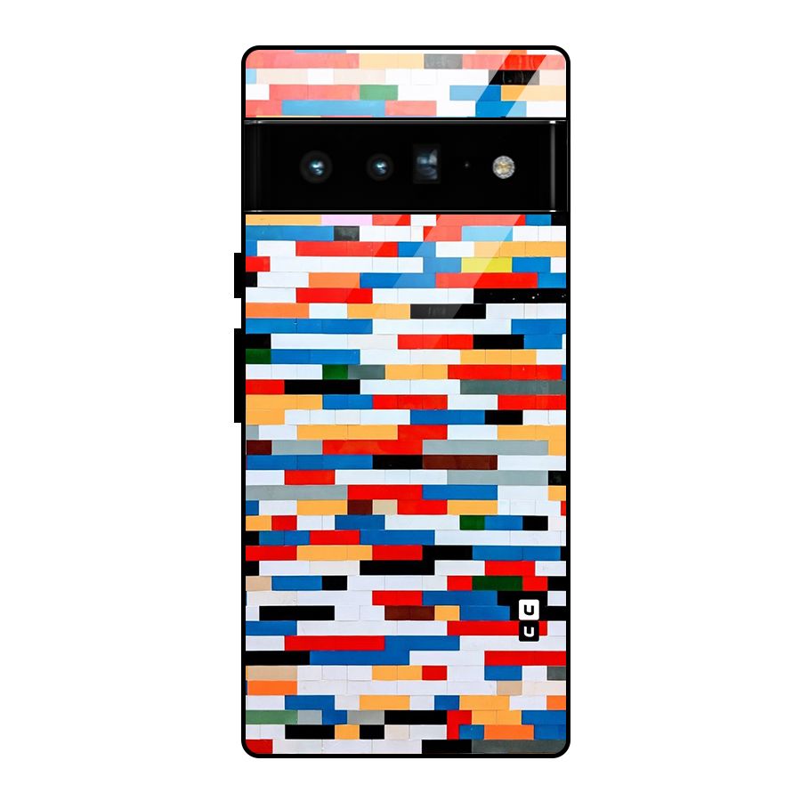 Cool Colors Collage Pattern Art Glass Back Case for Google Pixel 6 Pro