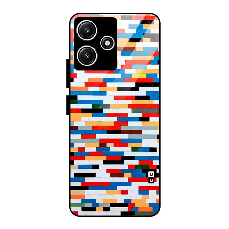 Cool Colors Collage Pattern Art Glass Back Case for Poco M6 Pro
