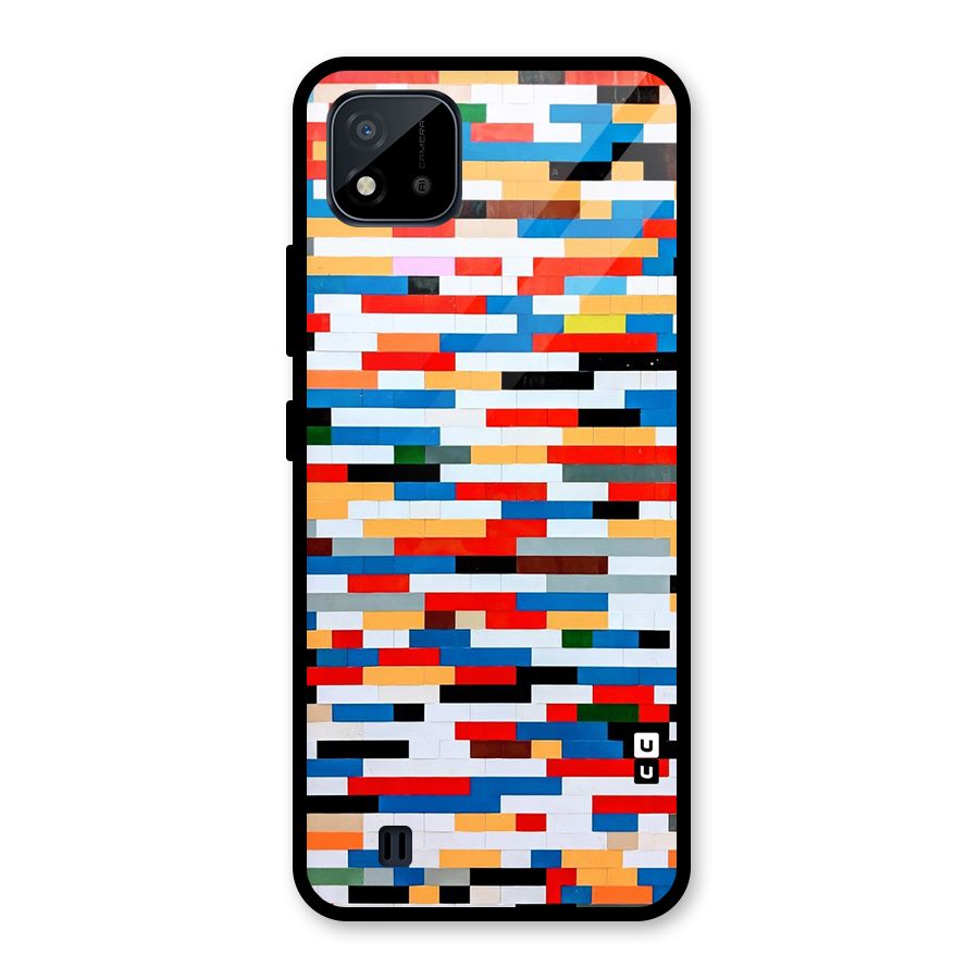 Cool Colors Collage Pattern Art Glass Back Case for Realme C11 2021