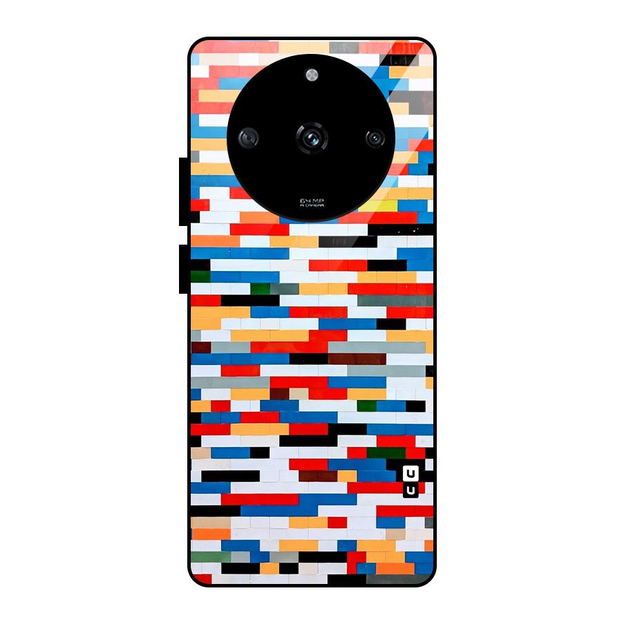 Cool Colors Collage Pattern Art Glass Back Case for Realme Narzo 60 5G