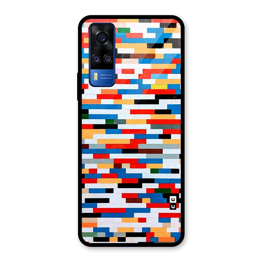 Cool Colors Collage Pattern Art Glass Back Case for Vivo Y31