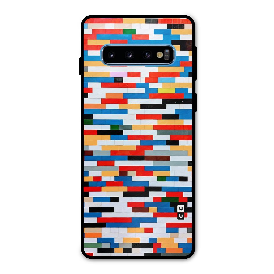 Cool Colors Collage Pattern Art Metal Back Case for Galaxy S10