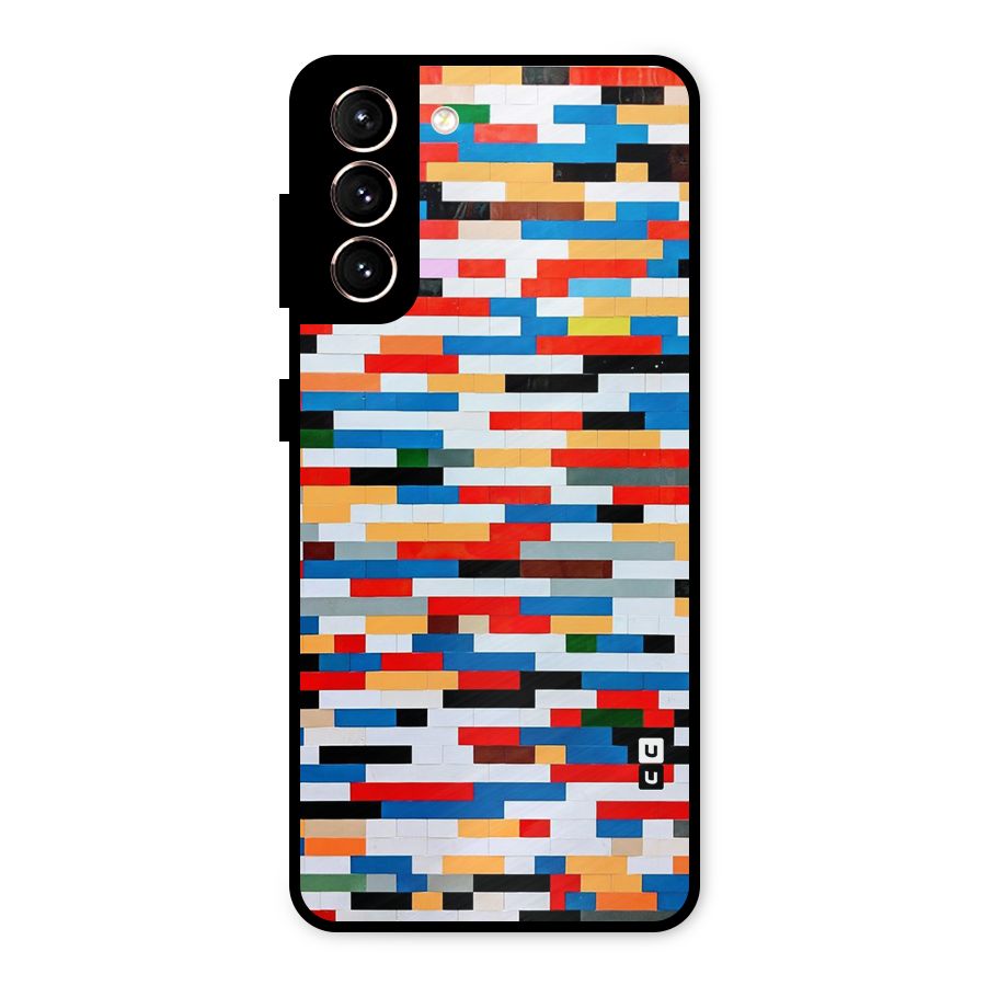 Cool Colors Collage Pattern Art Metal Back Case for Galaxy S21 5G