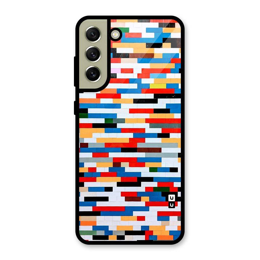 Cool Colors Collage Pattern Art Metal Back Case for Galaxy S21 FE 5G (2023)