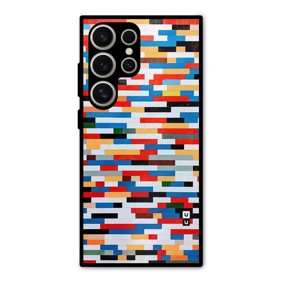 Cool Colors Collage Pattern Art Metal Back Case for Galaxy S24 Ultra