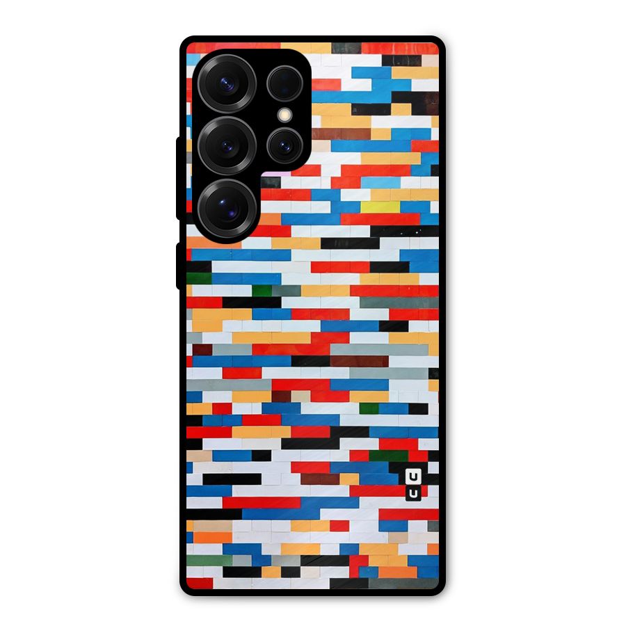 Cool Colors Collage Pattern Art Metal Back Case for Galaxy S25 Ultra