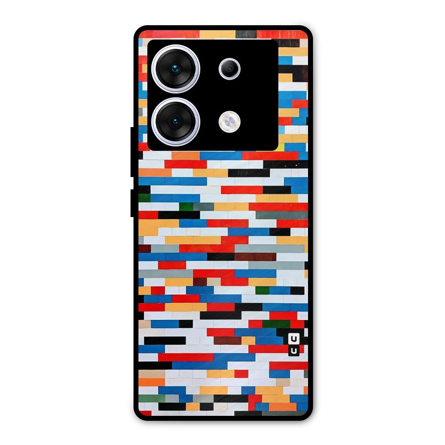Cool Colors Collage Pattern Art Metal Back Case for Infinix Zero 30 5G