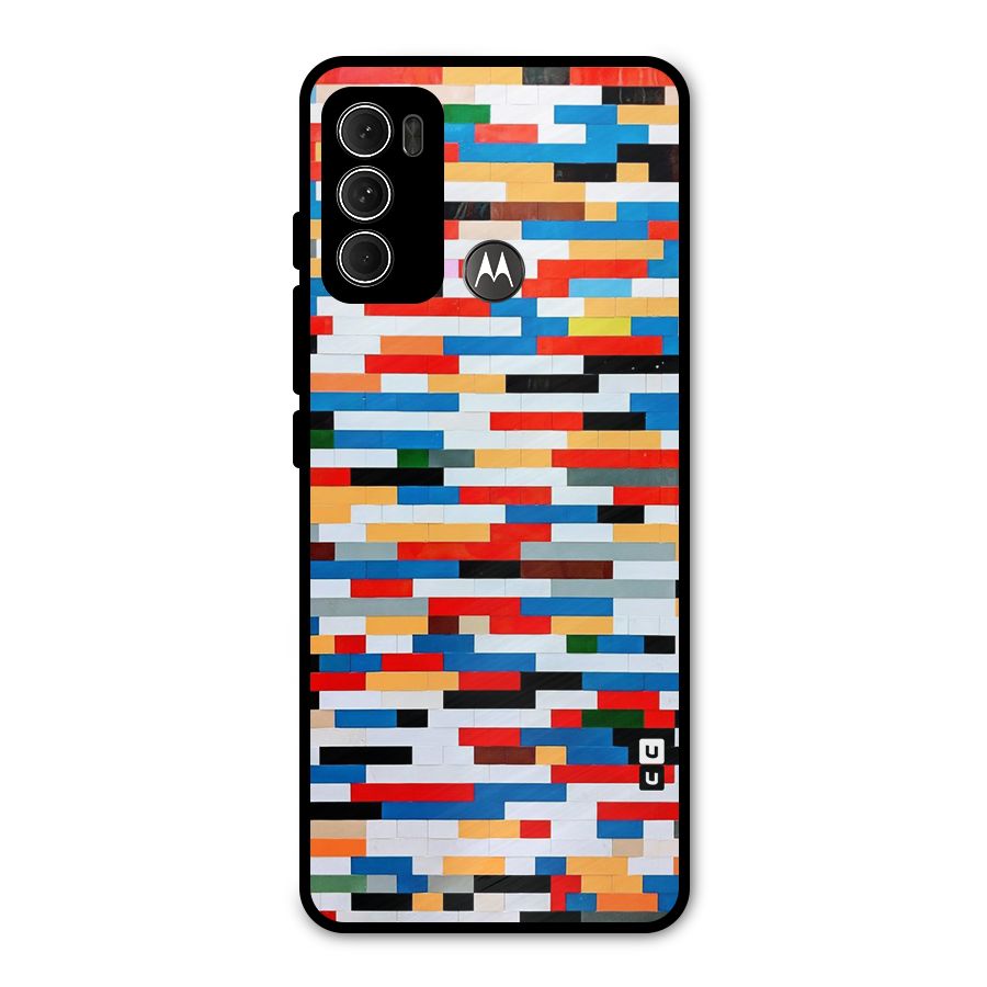 Cool Colors Collage Pattern Art Metal Back Case for Moto G60
