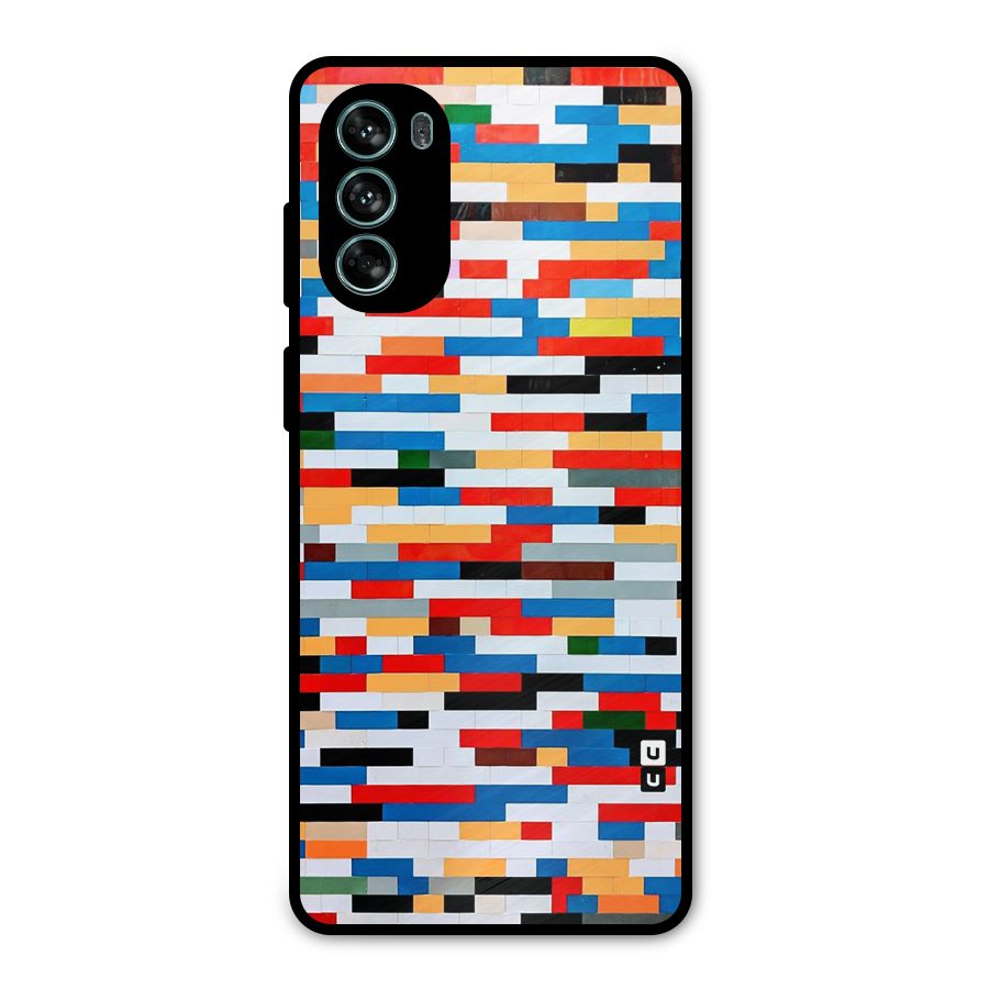 Cool Colors Collage Pattern Art Metal Back Case for Moto G62
