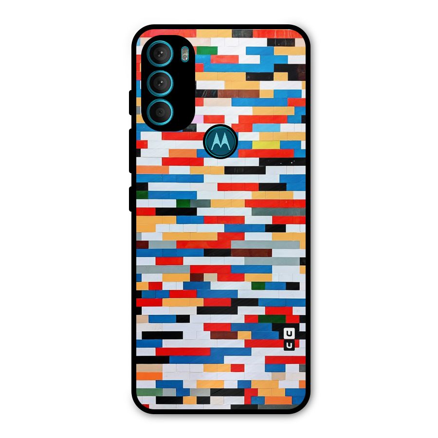 Cool Colors Collage Pattern Art Metal Back Case for Moto G71 5G