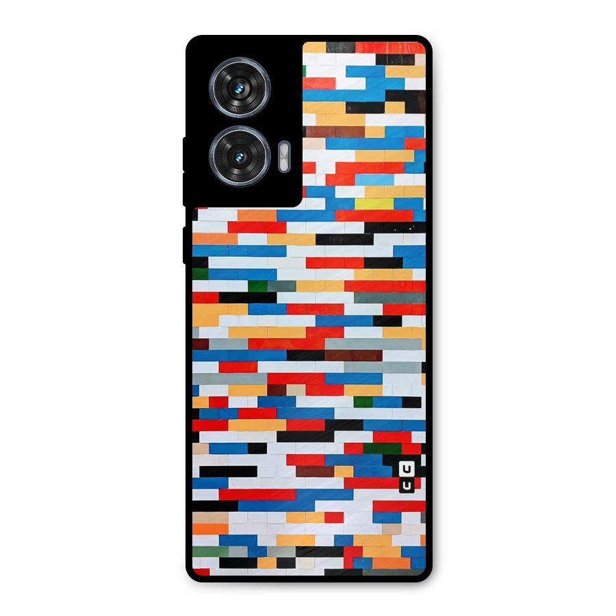 Cool Colors Collage Pattern Art Metal Back Case for Motorola G96