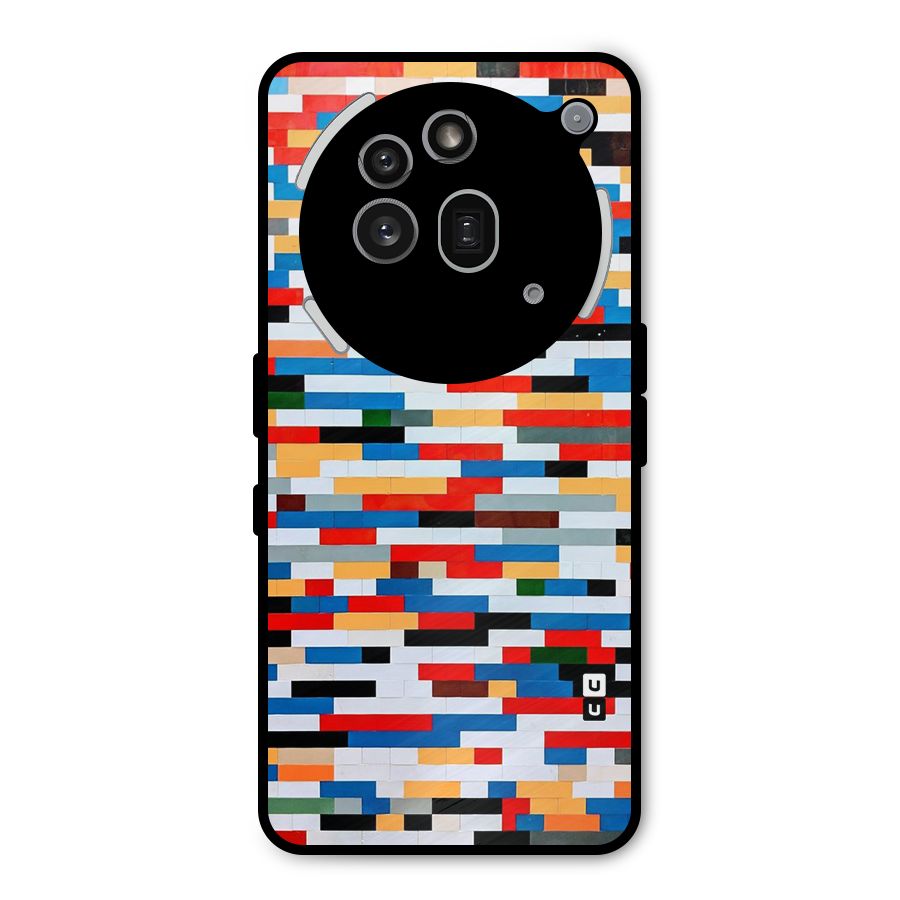 Cool Colors Collage Pattern Art Metal Back Case for Nothing Phone 3a Pro