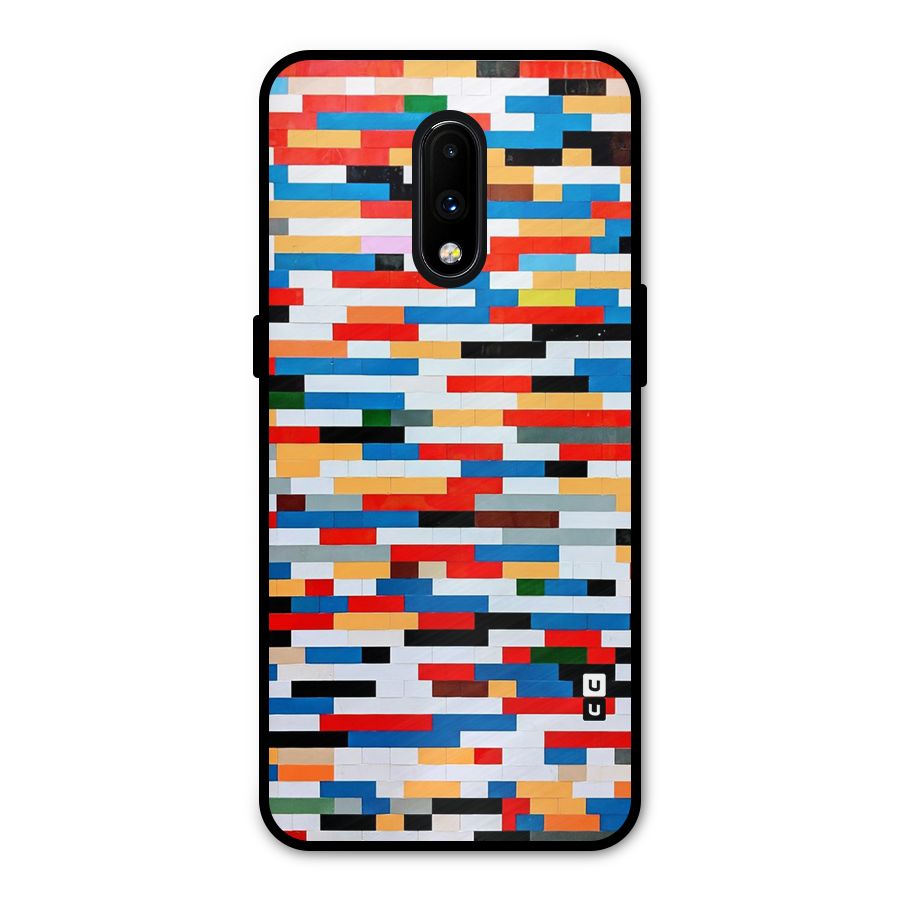 Cool Colors Collage Pattern Art Metal Back Case for OnePlus 7