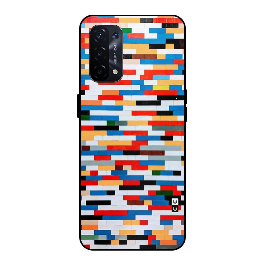 Cool Colors Collage Pattern Art Metal Back Case for Oppo A74 5G