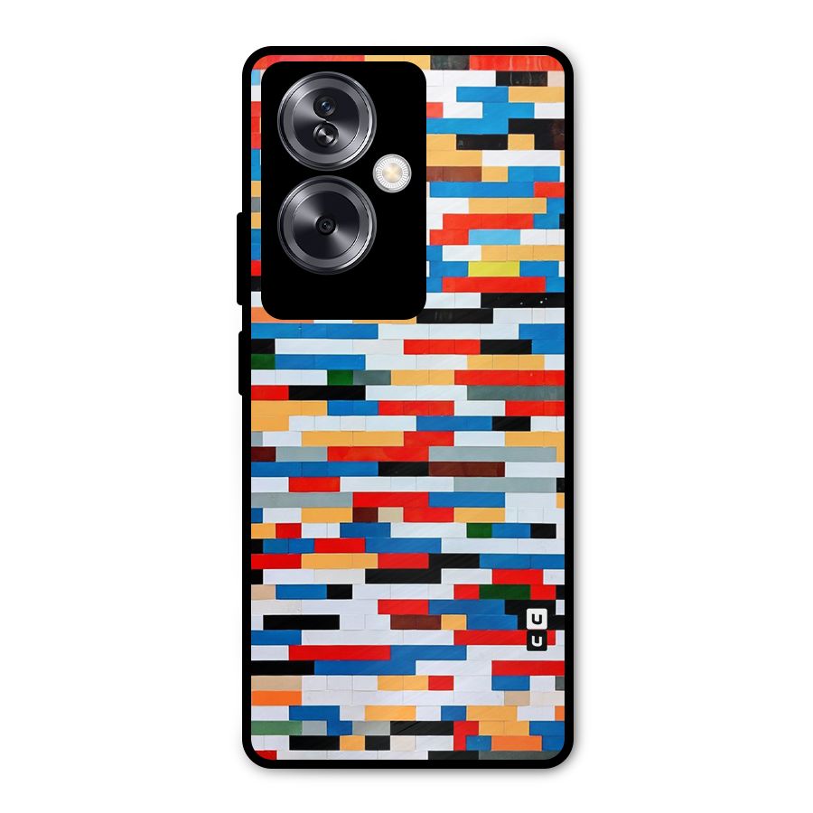 Cool Colors Collage Pattern Art Metal Back Case for Oppo A79 5G