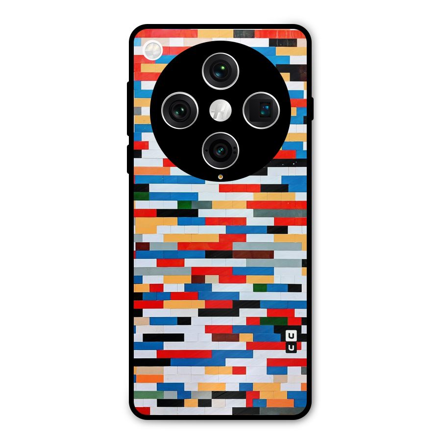 Cool Colors Collage Pattern Art Metal Back Case for Oppo Find X8 Pro