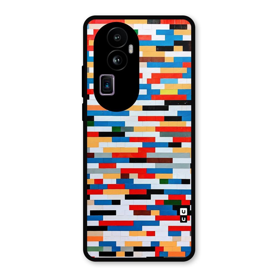Cool Colors Collage Pattern Art Metal Back Case for Oppo Reno10 Pro Plus