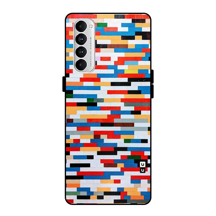 Cool Colors Collage Pattern Art Metal Back Case for Oppo Reno4 Pro
