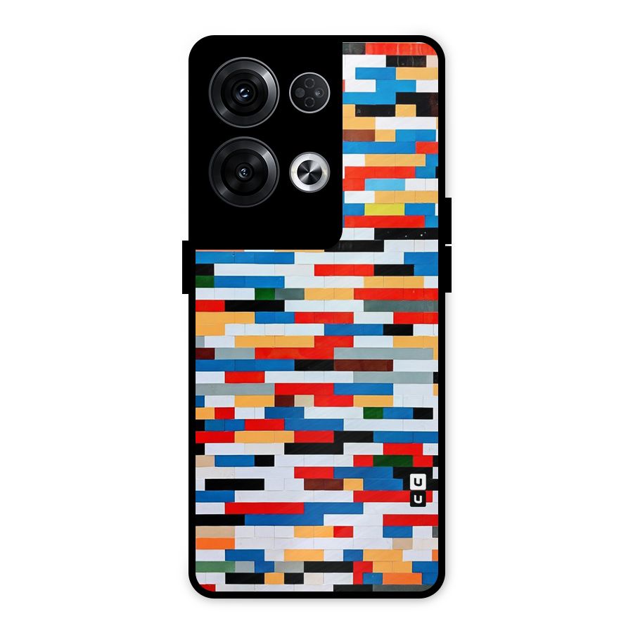 Cool Colors Collage Pattern Art Metal Back Case for Oppo Reno8 Pro 5G