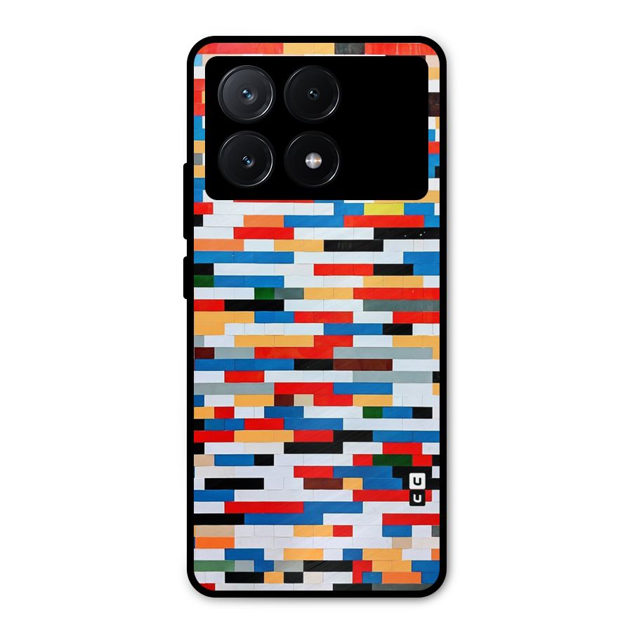 Cool Colors Collage Pattern Art Metal Back Case for Poco X6 Pro