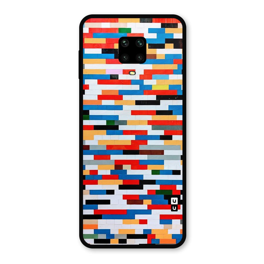 Cool Colors Collage Pattern Art Metal Back Case for Redmi Note 9 Pro Max
