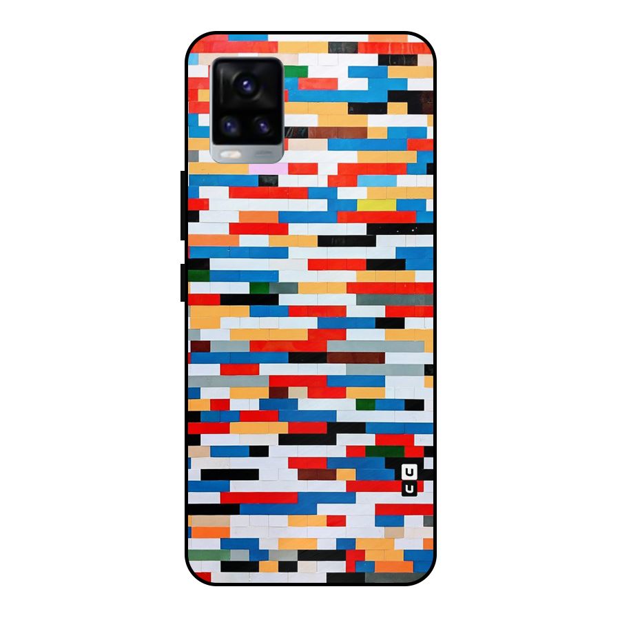 Cool Colors Collage Pattern Art Metal Back Case for Vivo V20 2021