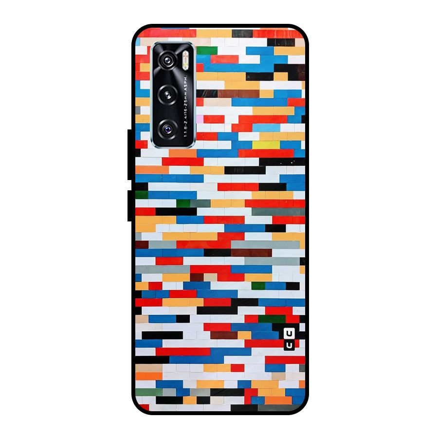 Cool Colors Collage Pattern Art Metal Back Case for Vivo V20 SE