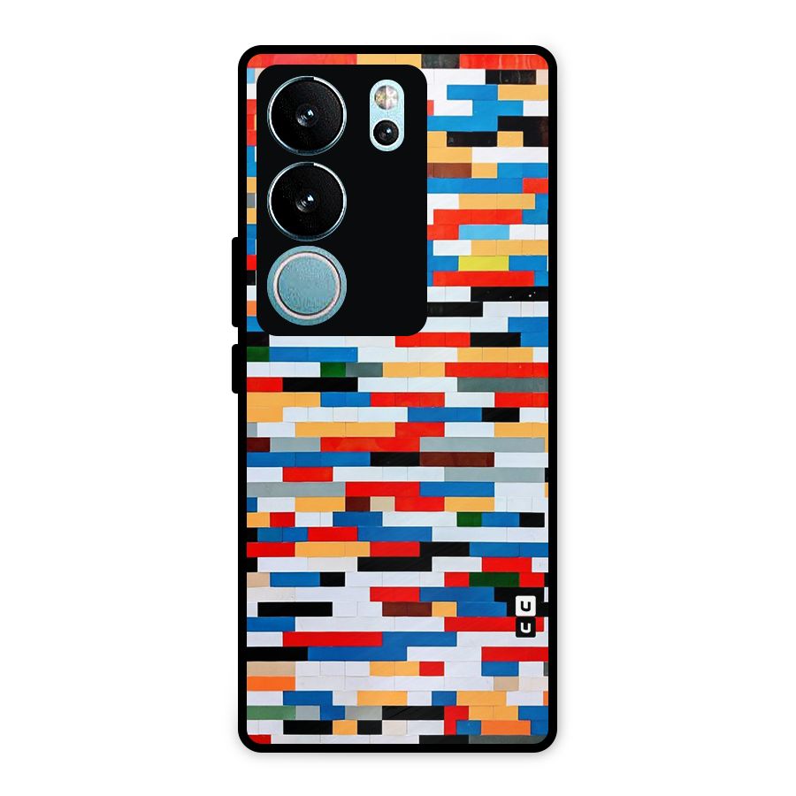 Cool Colors Collage Pattern Art Metal Back Case for Vivo V29 Pro