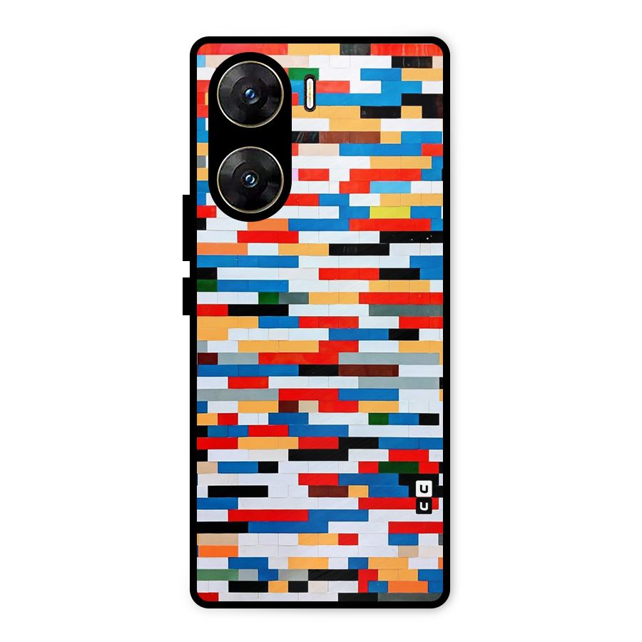 Cool Colors Collage Pattern Art Metal Back Case for Vivo V29e