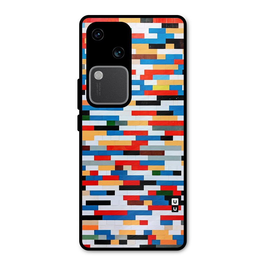 Cool Colors Collage Pattern Art Metal Back Case for Vivo V30