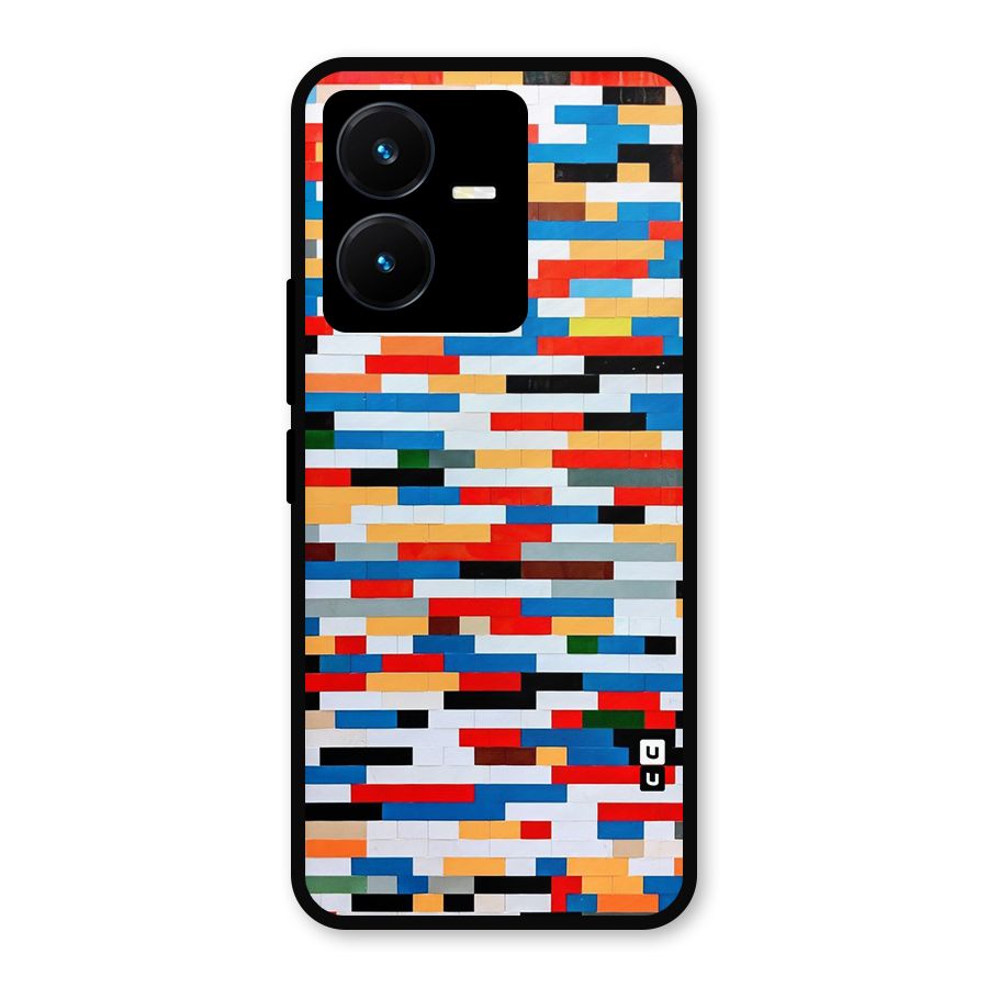 Cool Colors Collage Pattern Art Metal Back Case for Vivo Y22