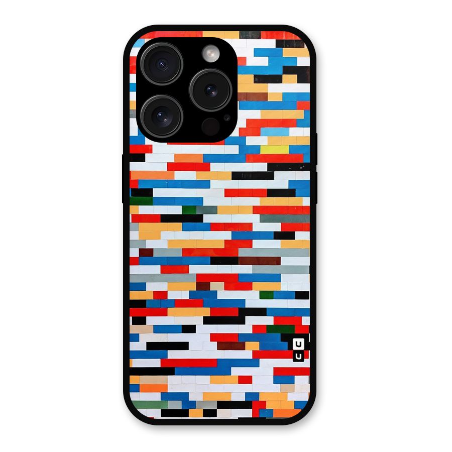 Cool Colors Collage Pattern Art Metal Back Case for iPhone 15 Pro