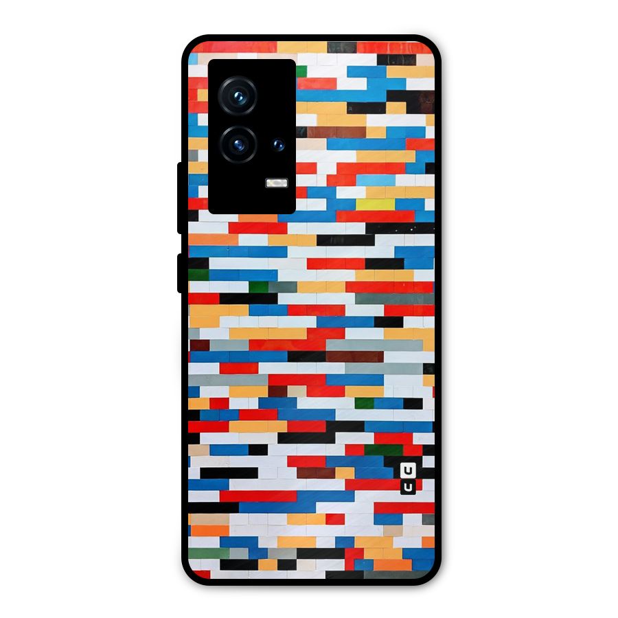 Cool Colors Collage Pattern Art Metal Back Case for iQOO 9 5G