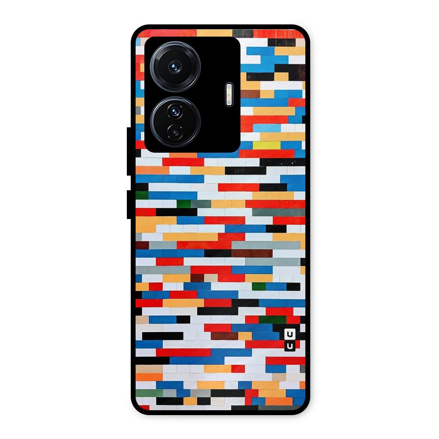 Cool Colors Collage Pattern Art Metal Back Case for iQOO Z6