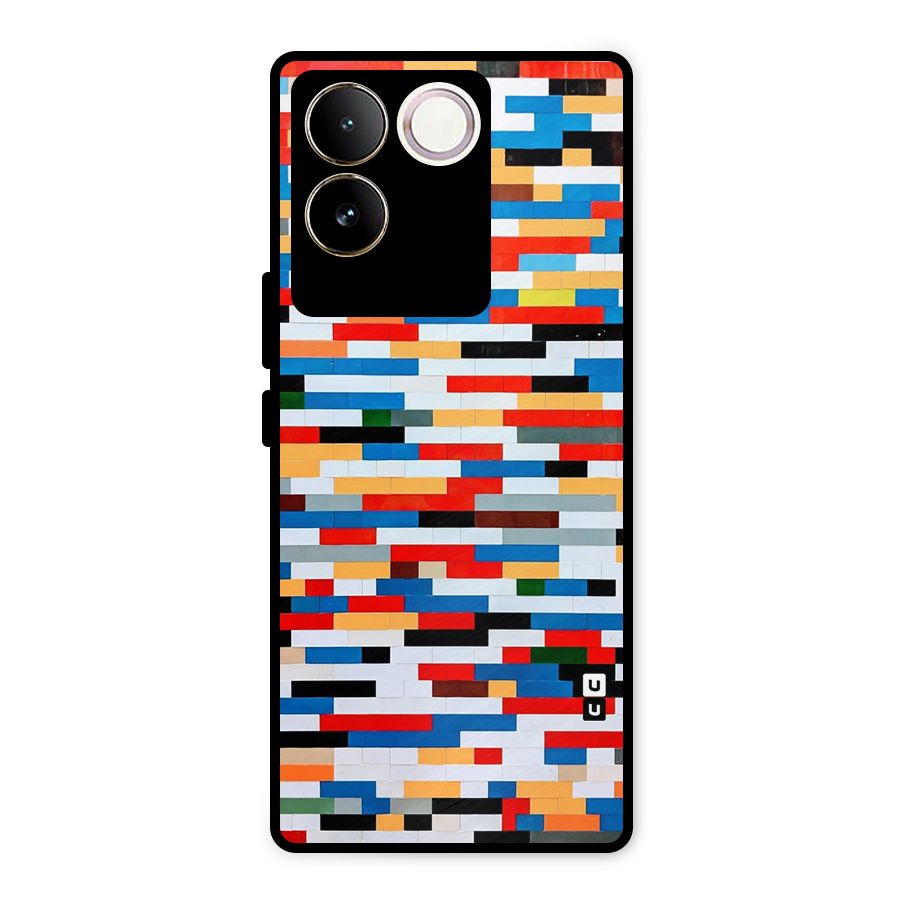 Cool Colors Collage Pattern Art Metal Back Case for iQOO Z7 Pro