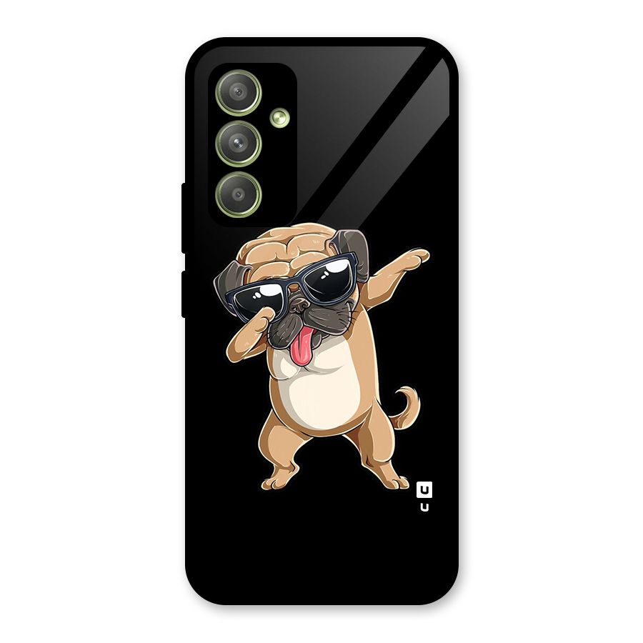 Cool Dab Dog Glass Back Case for Galaxy A54