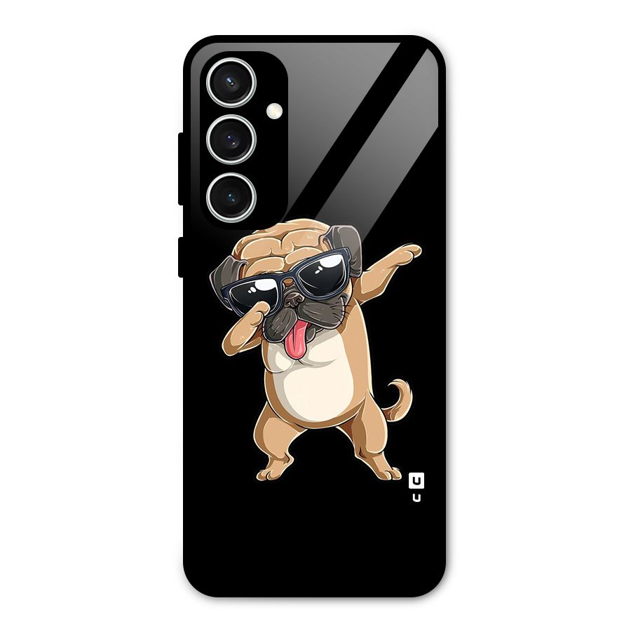 Cool Dab Dog Glass Back Case for Galaxy S23 FE