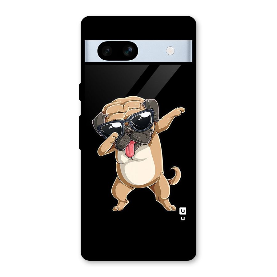 Cool Dab Dog Glass Back Case for Google Pixel 7a