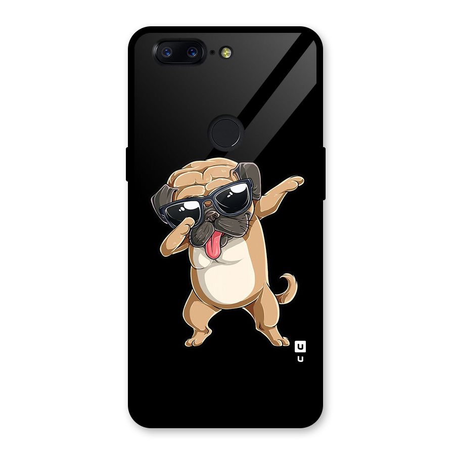 Cool Dab Dog Glass Back Case for OnePlus 5T