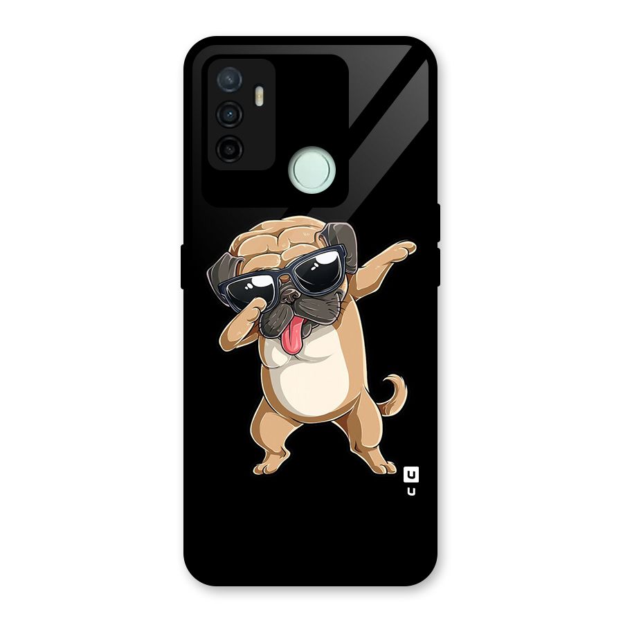 Cool Dab Dog Glass Back Case for Oppo A53