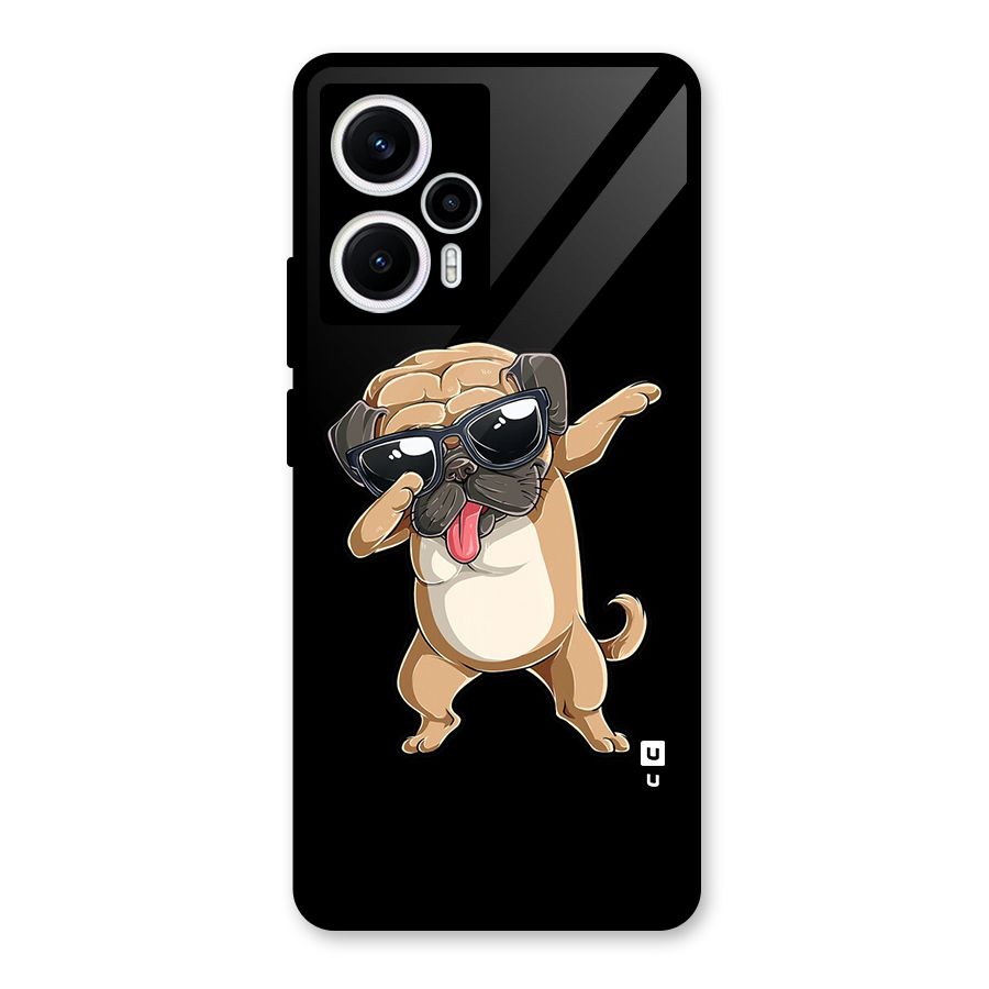 Cool Dab Dog Glass Back Case for Poco F5
