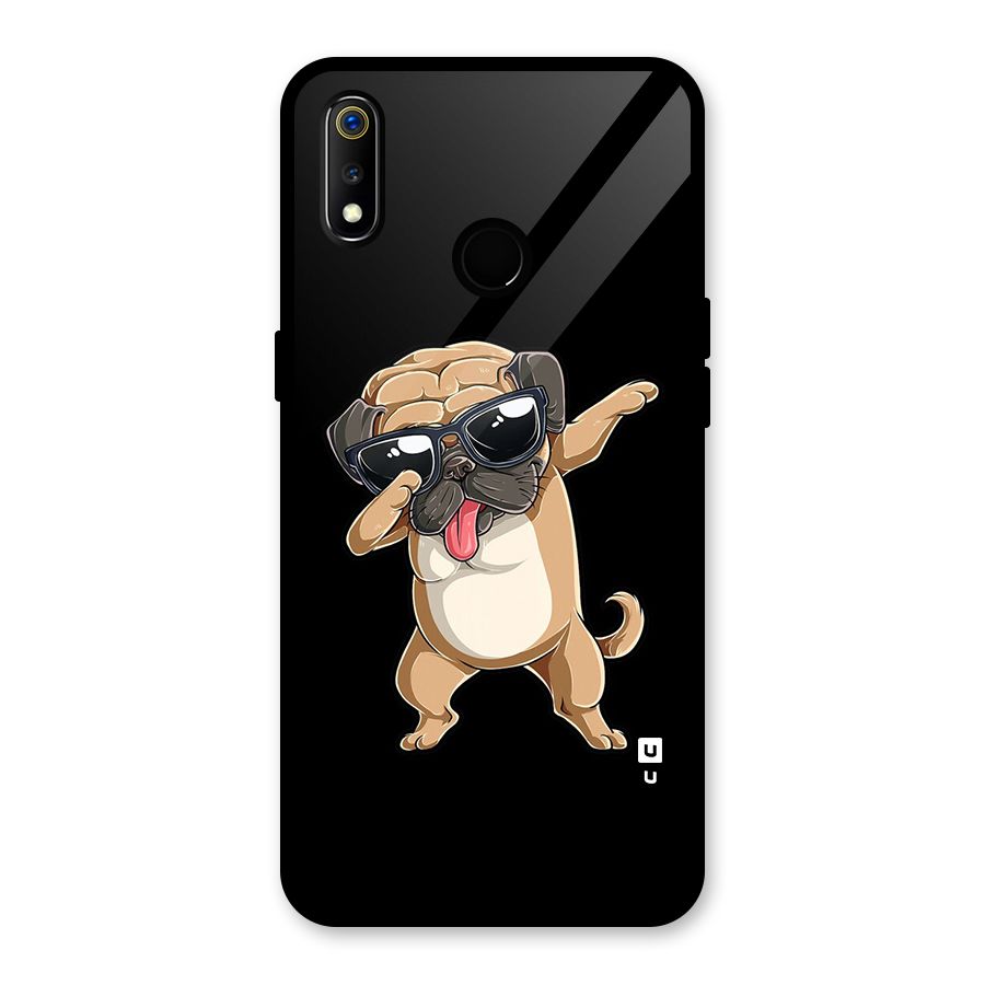 Cool Dab Dog Glass Back Case for Realme 3i
