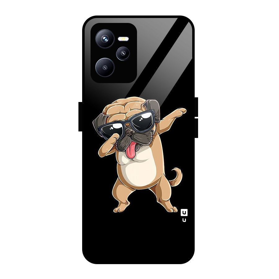 Cool Dab Dog Glass Back Case for Realme C35