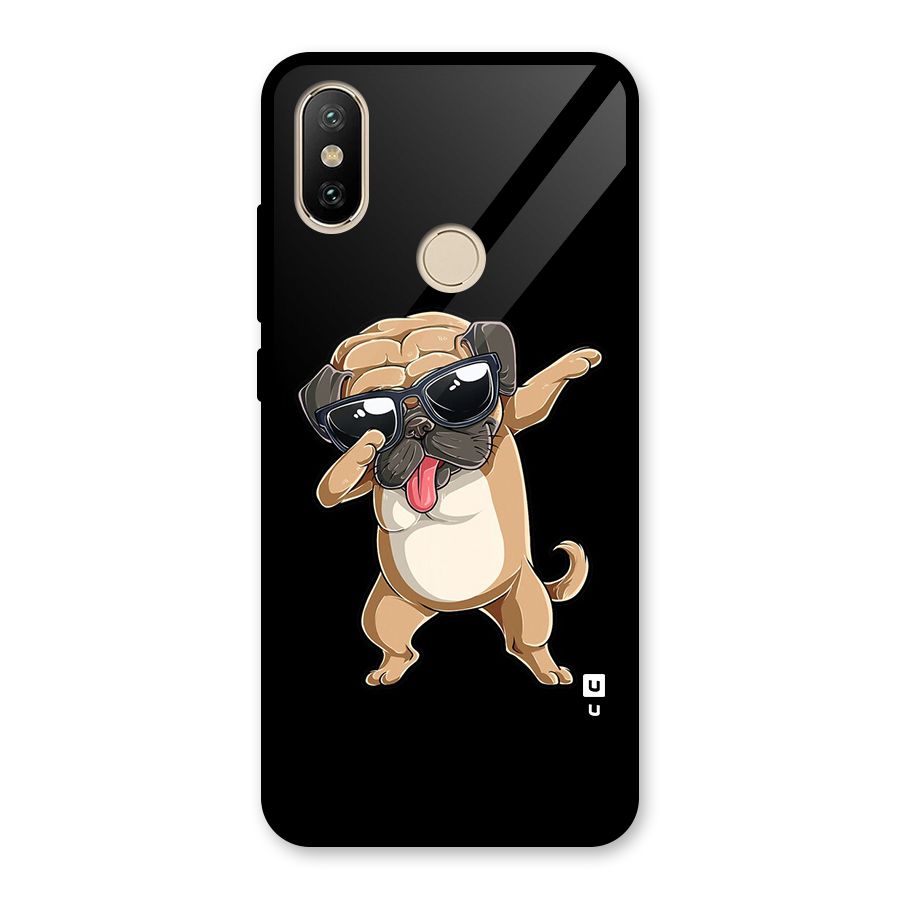 Cool Dab Dog Glass Back Case for Redmi A2