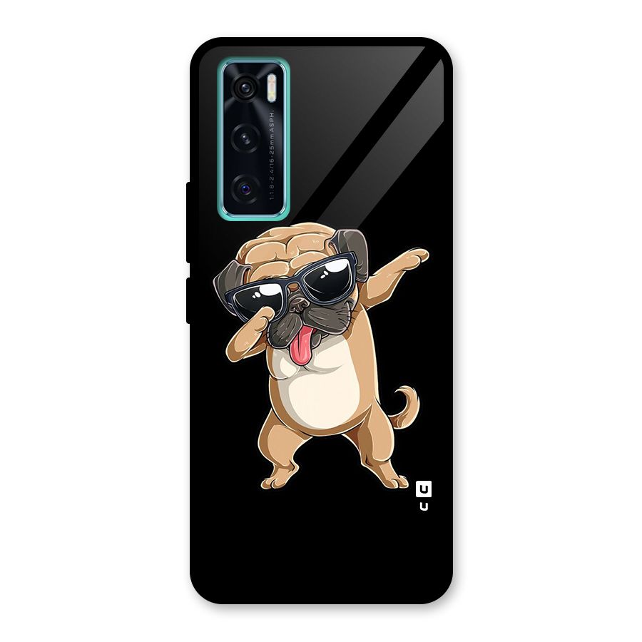 Cool Dab Dog Glass Back Case for Vivo V20 SE
