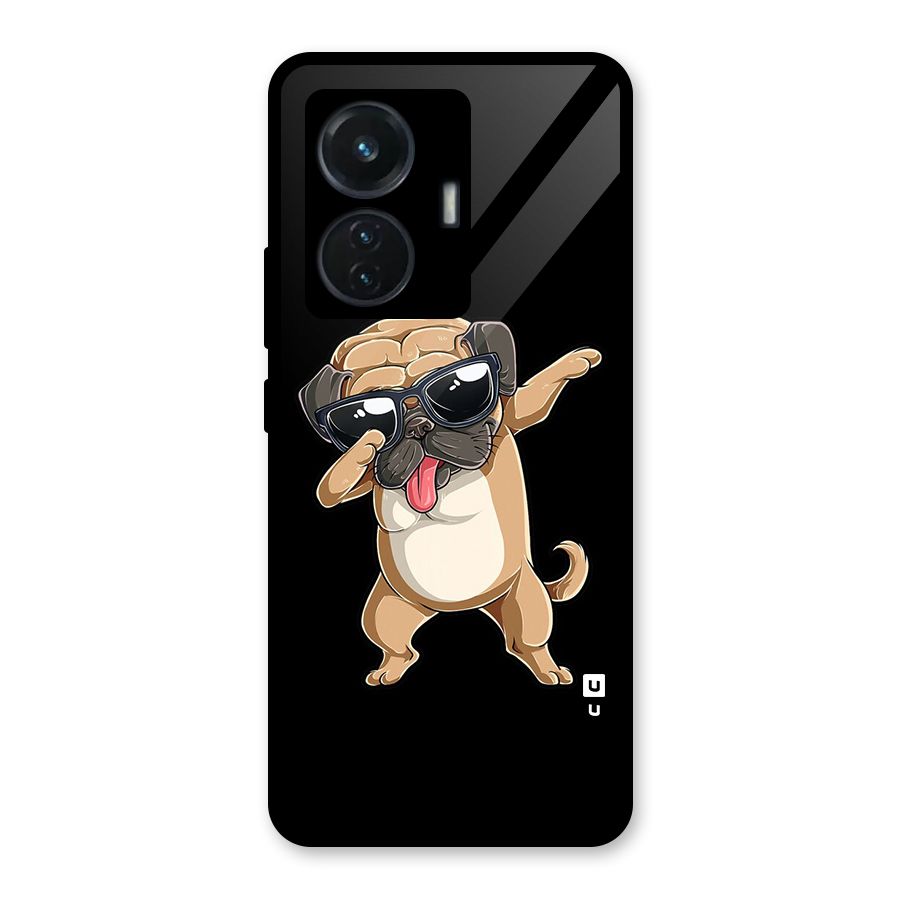 Cool Dab Dog Glass Back Case for iQOO Z6 44W